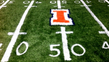 University of Illinois Hand-painted lines & numbers 2 inch Turf